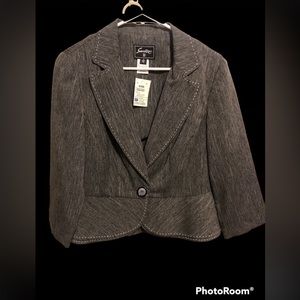 Gray suit jacket